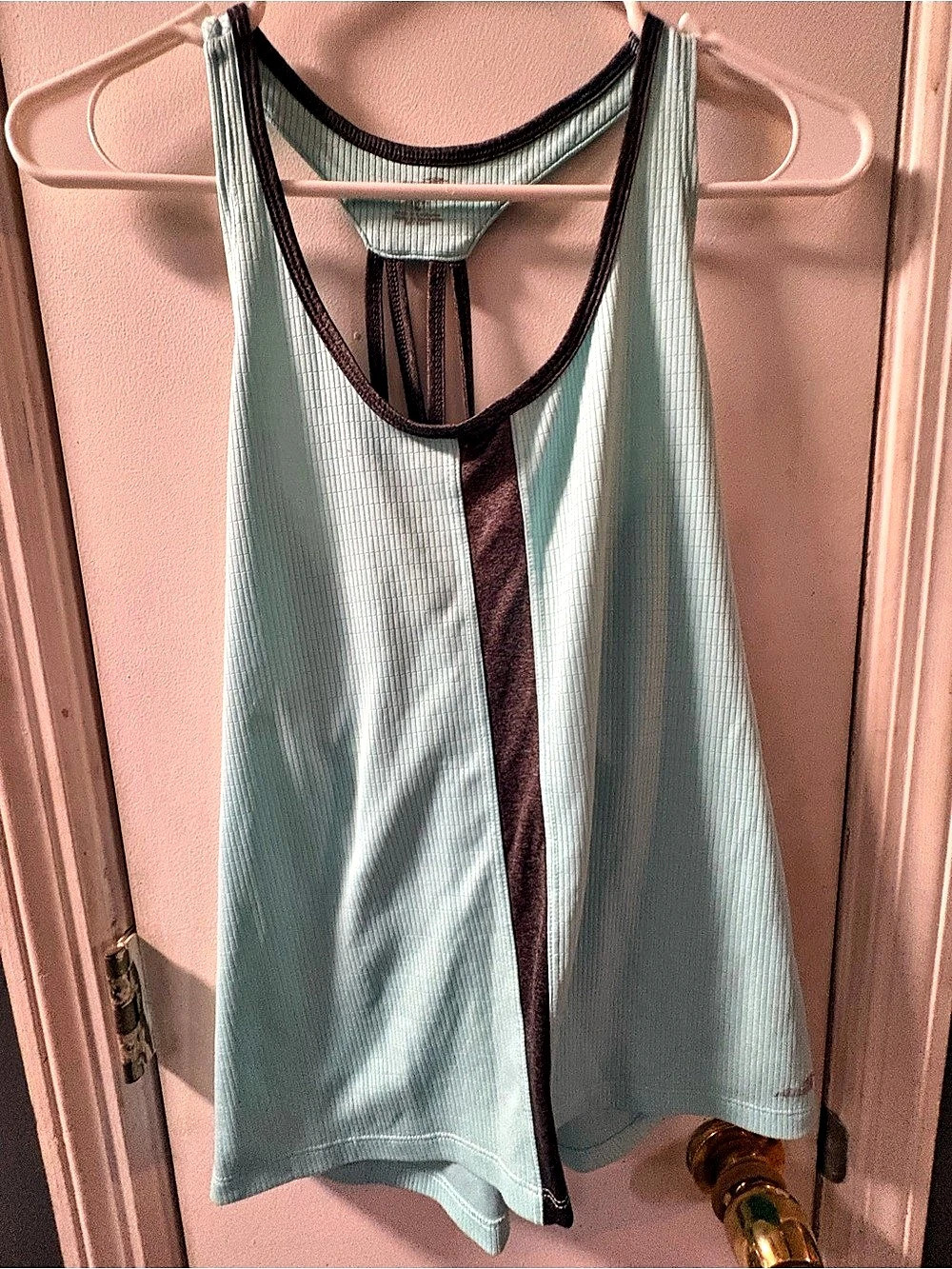 Avia athletic tank top teal and gray size medium
